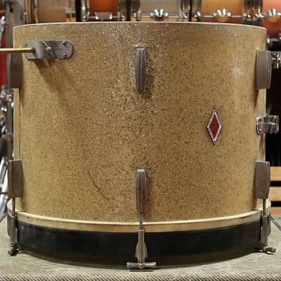 1940s Sonorus Superior Class 14x19 Bass Drum in Gold Sparkle image 8