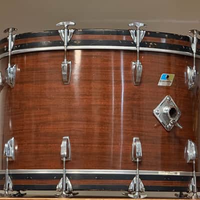 1970's Ludwig Mahogany Cortex Pro Beat 3-Ply Drum Kit 14x24 16x18 16x16 10x14 9x13 Maple image 18