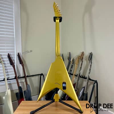 ESP LTD Kirk Hammett Signature KH-V Electric Guitar w/ Case - Metallic Gold image 12