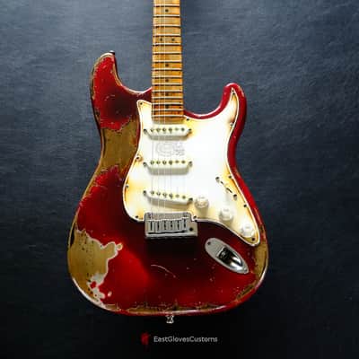 Fender Stratocaster Wild Red Cherry 40th Anniversary Aged Relic Made in USA image 8