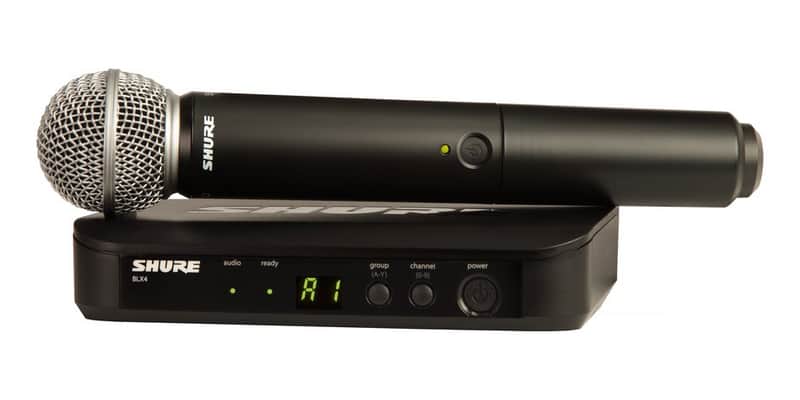 Shure BLX24/SM58 Wireless Handheld Microphone System with SM58 Capsule (H10: 542 to 572 MHz) image 1