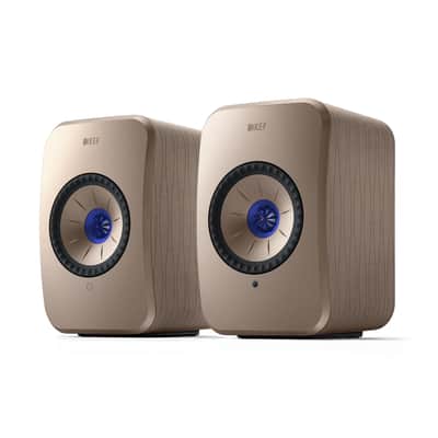 KEF LSX II Wireless HiFi Speakers - Soundwave Gold (Factory Sealed Pair) image 2