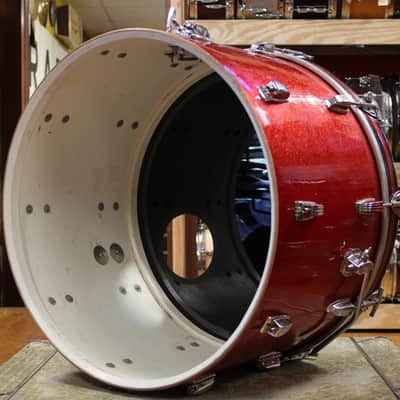 1960s Ludwig Super Classic Outfit in Red Sparkling Pearl 14x22 9x13 16x16 image 8