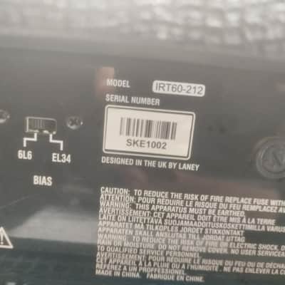 Laney Ironheart IRT60-212 60-Watt 2x12" Tube Guitar Combo 2010s - Black image 7