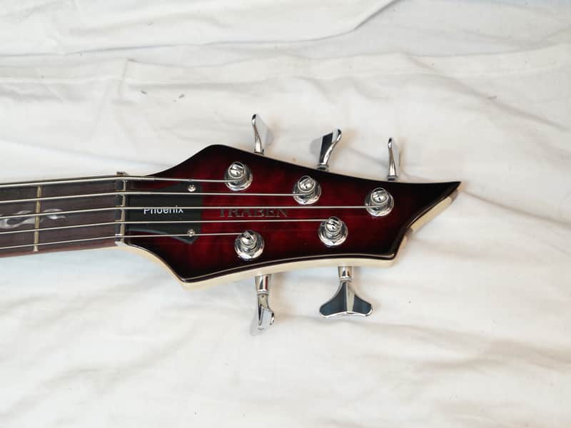 Traben Phoenix 5-string Bass guitar Blood Red w/ Hard Case - new
