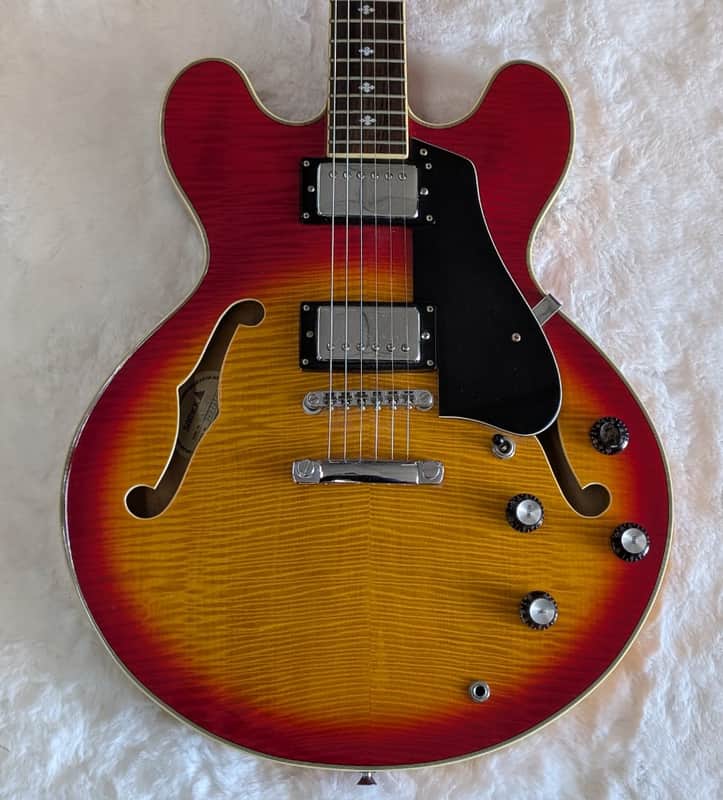 Samick SAT-450CS/TT 335 style electric guitar in Cherry | Reverb
