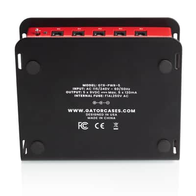 Gator Power-5 Effects Pedal Power Supply with 5 Isolated Outputs image 5