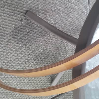 20" VINTAGE Natural Lacquer Wood Maple Bass Drum Hoops 10 PLY MATCHED PAIR image 6