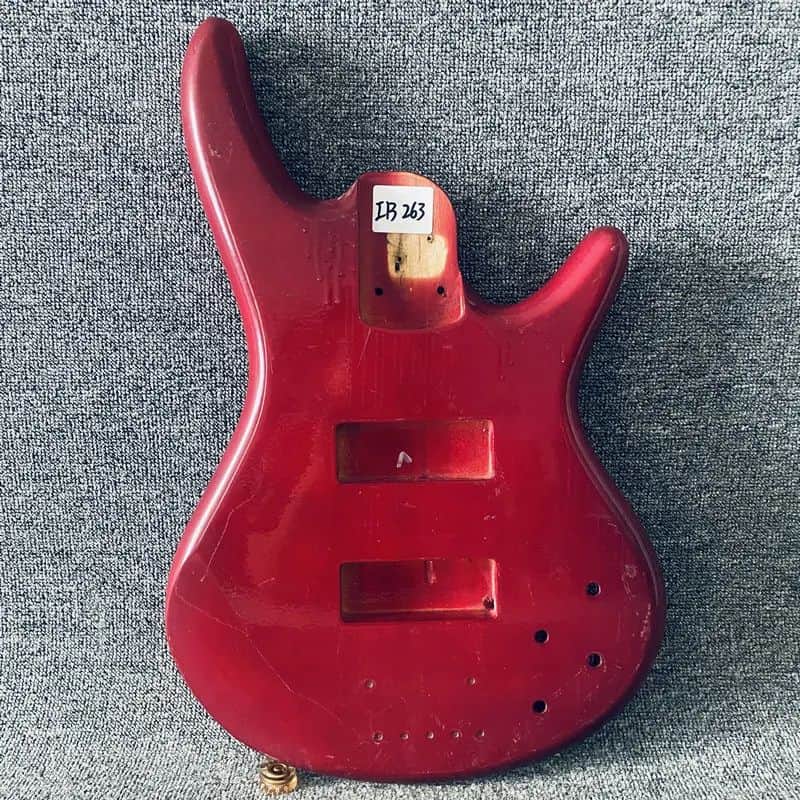 Red 4/5 String Bass Basswood Body DIY Project image 1