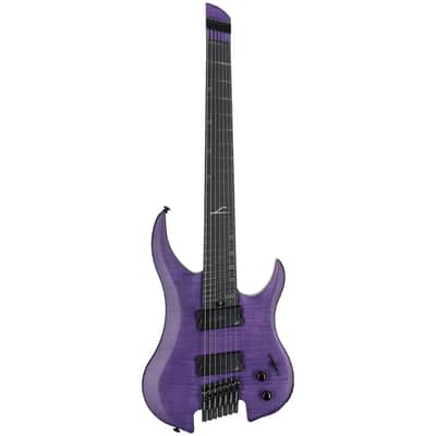 Legator Ghost 7 Super Shred 7-String Electric Guitar, Purple Flame image 4