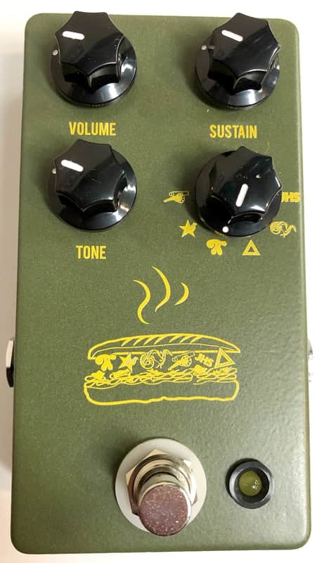 Used JHS Muffuletta Army Green Fuzz Guitar Effects Pedal image 1