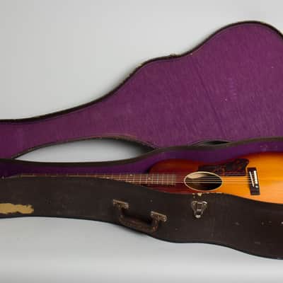Grinnell Special Flat Top Acoustic Guitar, made by Gibson (1940), ser. #694F-13, original brown chipboard case. image 10
