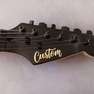 Stratocaster Style Electric Guitar, Custom Black on Black image 3