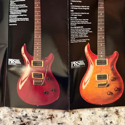 PRS Carlos Santana poster catalog 1995 artist series II 10th anniversary McCarty 22 custom 24 standard CE bolt on image 8