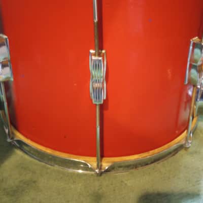 WFL/Ludwig 15"(diameter)x12"(depth) Floor Tom 1950's/60's - Red Paint image 5