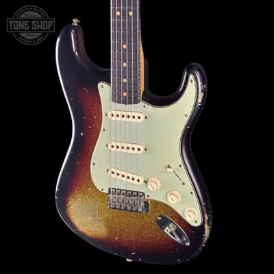 Fender Custom Shop 1963 Stratocaster Relic 3 Tone Sunburst Sparkle w/case TSLTD5OF10 image 2
