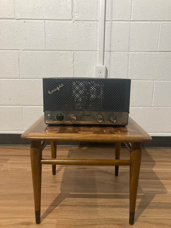 Knight S-55 1950’s - Dual 6L6 Guitar Head - Silver/black image 1