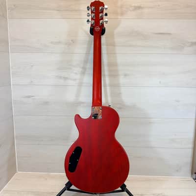 Epiphone Les Paul Junior Electric Guitar Cherry Satin w/ Hard Shell Case P-90 Pickup 2017 image 11