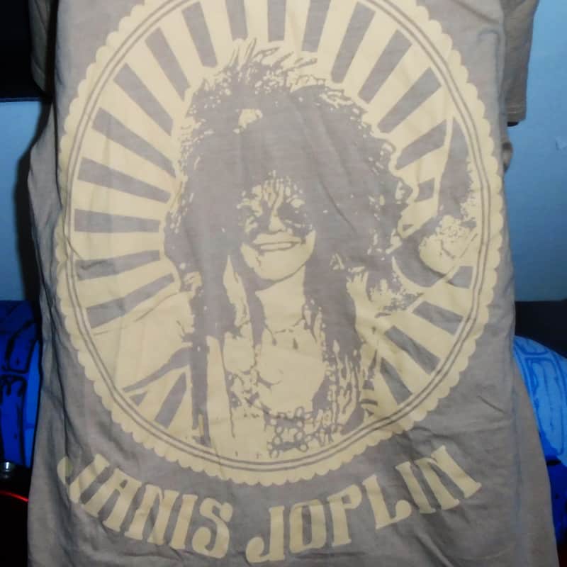 janis joplin smiley face official s woman tee - hippie kozmic blues summertime woodstock jimi johnny winter image 1