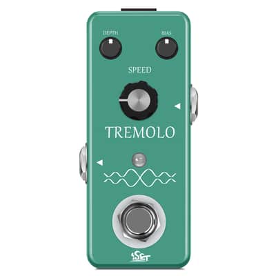 ISET Green Guitar Tremolo Effect Pedal of Classic Trelicopter Effects Tremolo Pedals for Electric Guitar Effect True Bypass image 1