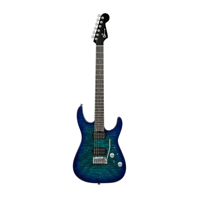 Charvel Pro-Mod Plus DK24 HH 2PT EB QM 6-String Electric Guitar (Chlorine Burst) image 1