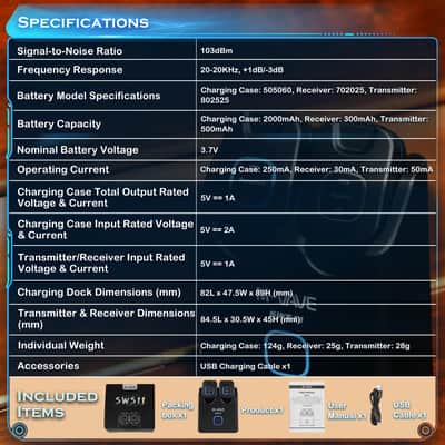 M-VAVE SWS11 5.8GHz Wireless Audio Transmission System, 6-Channel Transceivers, 30m Range, (Price includes the import duty for US buyer) image 9