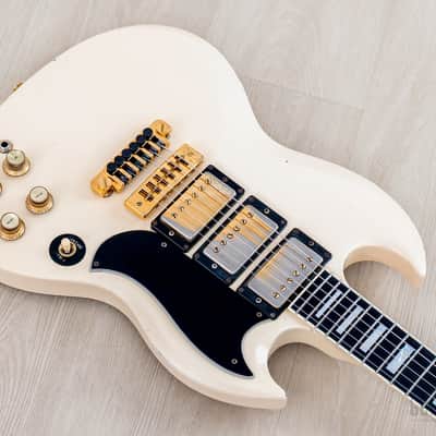 1978 Gibson SG Custom 3-Pickup Vintage Guitar Alpine White w/ T Tops, Case image 9