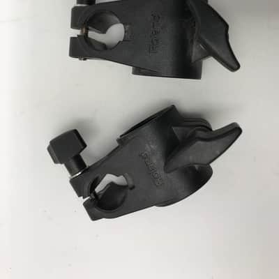 Pair of Roland Rack Clamp Mount Bracket Black TD-4 Electronic Drum Part