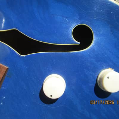 National Archtop Electric Guitar, 1956, Blue Finish, Kluson Tuners.SSC, image 7