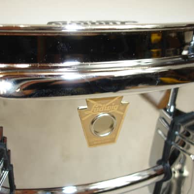Ludwig LB402B Supraphonic 14"x6.5" Chrome Over Brass Snare Drum image 7