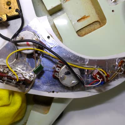 Ibanez Loaded Pickguard (2) V2 Humbuckers Pickups Double Cream White Bobbins like DiMarzio Super Distortion MIJ 80s Vintage removed from a 1982 Sky Blue Blazer BL470SB Guitar image 13