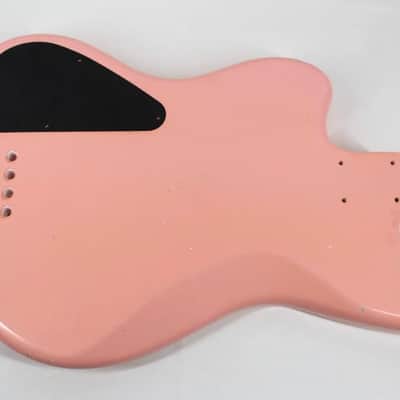 MJT/Warmoth Lightweight Warmoth Jazzmaster V5 Bass Body 2023 - Aged Nitro Shell Pink image 7