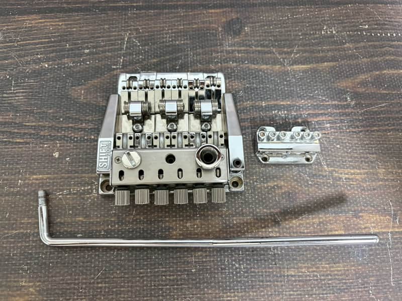 Unused ANSWER SHIFT-2001 Roller Saddle Tremolo Bridge Chrome w/ Locking Nut image 1
