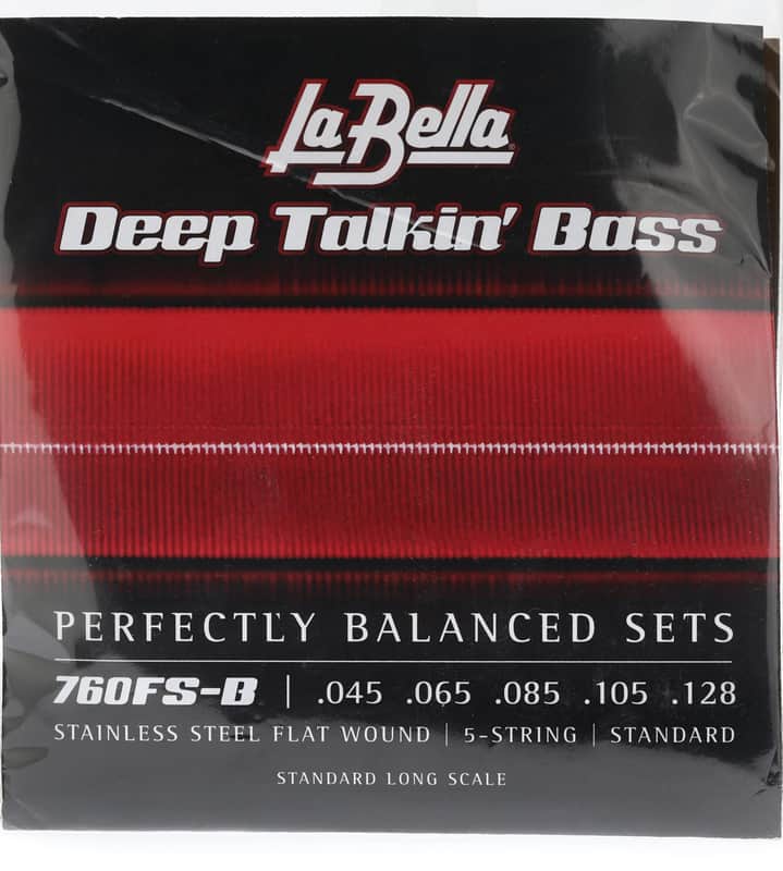 La Bella 760FS-B Deep Talkin' Bass Flatwound Bass Guitar Strings - .045-.128 Standard 5-string image 1