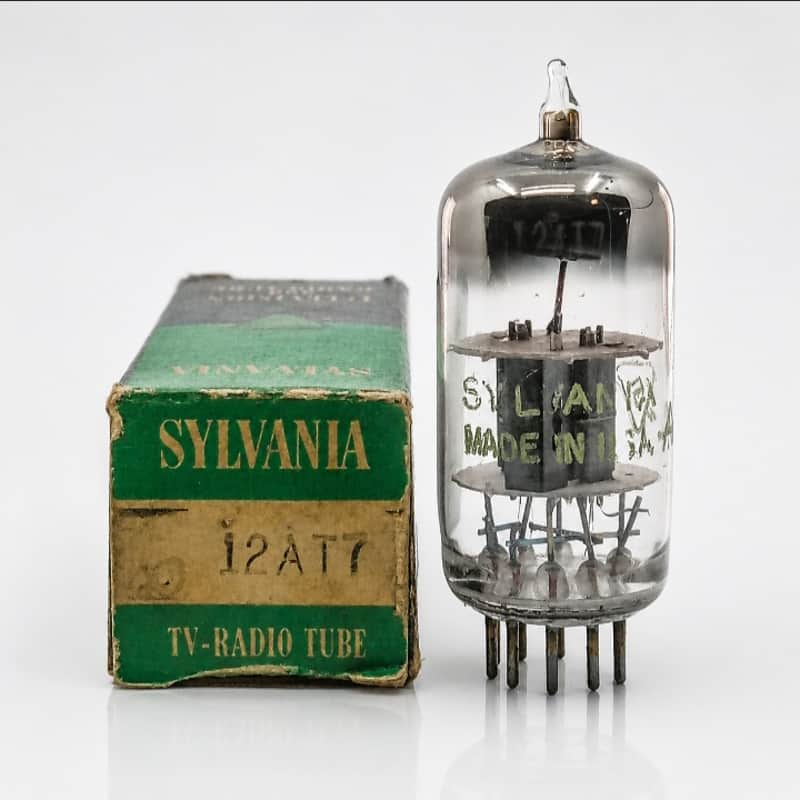 NOS SYLVANIA 12AT7/ECC81/BLACK PLATES D GETTER/BALANCED image 1