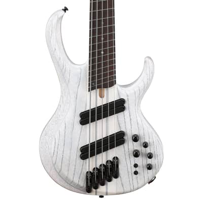 Ibanez Bass Workshop BTB865MS 5-string Bass w/ Hardshell Case - Transparent White Flat image 1