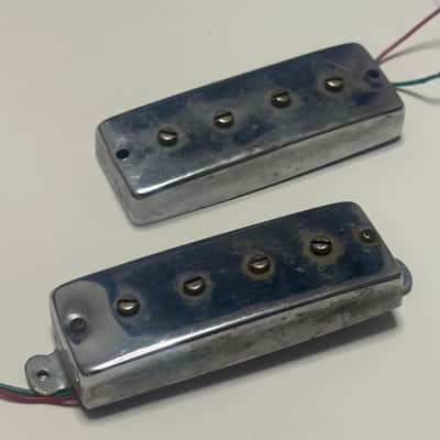 Unbranded Jazz Precision bass pickups set Natural aged Chrome 60s vintage image 3