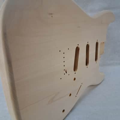 Unfinished Basswood SSS Hardtail guitar body - fits Fender Strat Stratocaster necks J2431 image 6