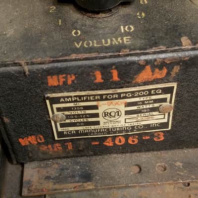 RCA Rare Military Projector Tube Amp MI-1356 Monoblock 6L6 PP for PH-398 PG-200 EQ 1949 - Black Wrinkle Paint image 4