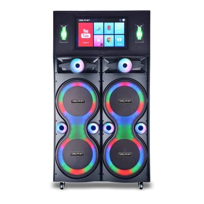 Dolphin XL-4120 Karaoke Machine with Quad(4) 12" Speakers 18" Smart Touchscreen Display Screen with Wireless Microphones image 2