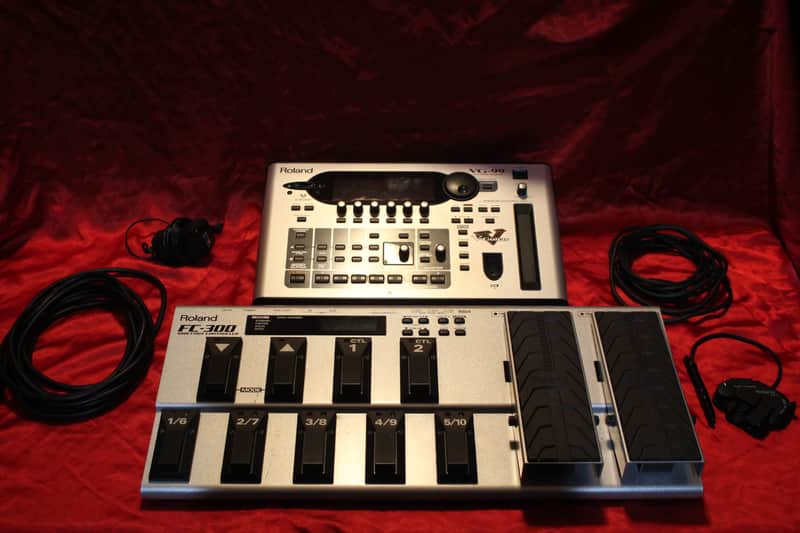 Roland VG-99 V-Guitar Modeling Synth with GK-3 Pickup and FC-300 MIDI Foot Controller - Silver image 1