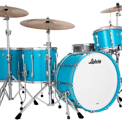 Ludwig *Pre-Order* Classic Maple Heritage Blue 16x20, 12x8, 13x9, 14x14, 16x16 Drums Shell Pack | Special Order | Authorized Dealer image 1