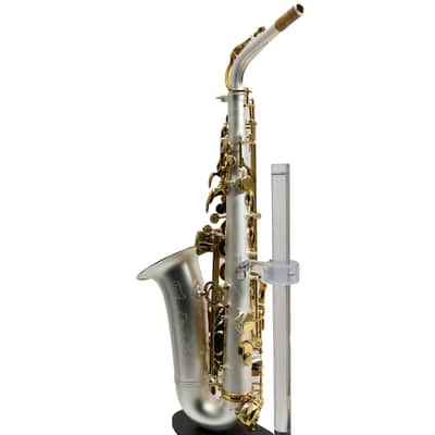 Antigua Winds Model AS4248SQ 'Powerbell' Alto Saxophone - Satin Silver/Gold Keys image 13