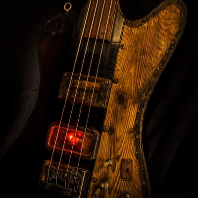 Steampunk Fretless Thunderbird Bass image 1