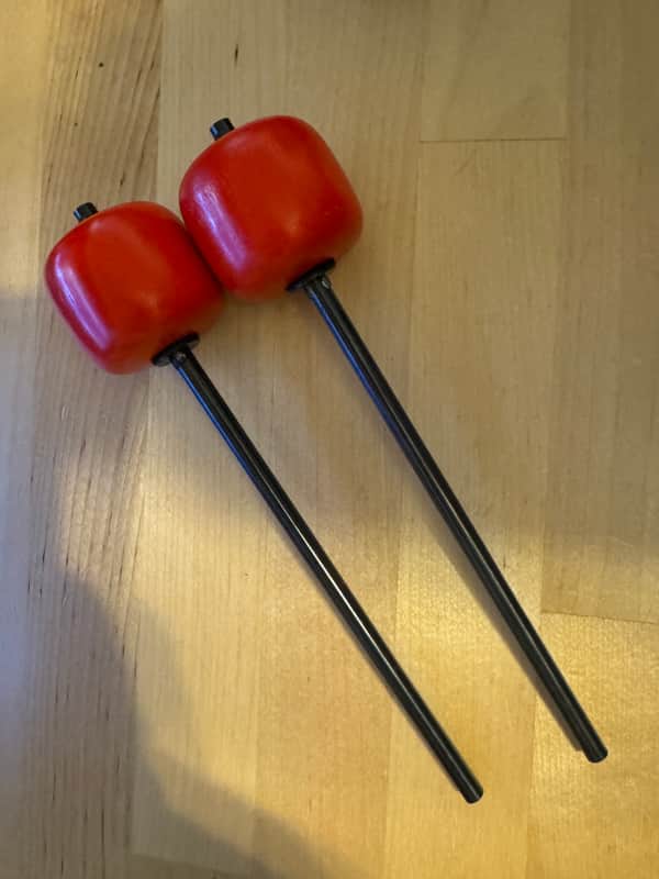 Danmar 205 Wood Bass Drum Beater 2010s - Red/Black image 1