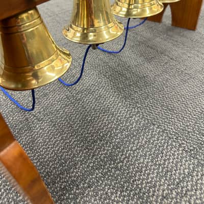 Temple Bell Set, Indian , 4 Bells, Pooja Bells, Puja, Brass Hanging Bells - EXCELLENT #2 image 8
