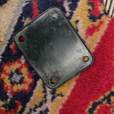 Fender Mustang Bass Neck Plate w/ Screws Rubber Cover 1975 image 6