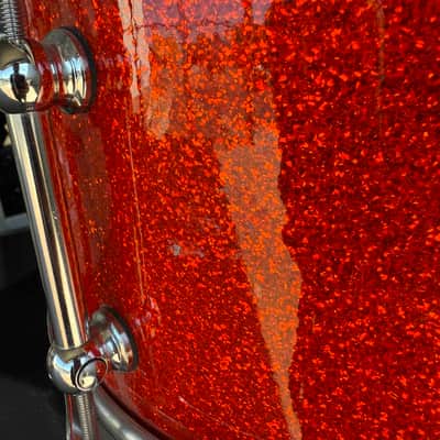 Hard Bop Drums 7x13 Maple/Mahogany Snare Drum in Red Sparkle (Rm 4) image 5