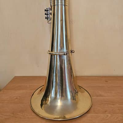 Tuba "Es" Soviet 3 Valves Brass Pipe Wind Instrument Horn USSR Vintage and Rare image 6
