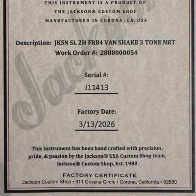 New Jackson Custom Shop Soloist Nitro Relic Vanilla Shake Over 3 Color Sunburst image 9
